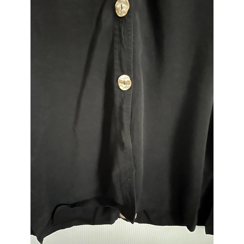 DAVID DART Black Art to Wear Button Up Shirt Long Sleeves Women's Size M - Picture 2 of 6